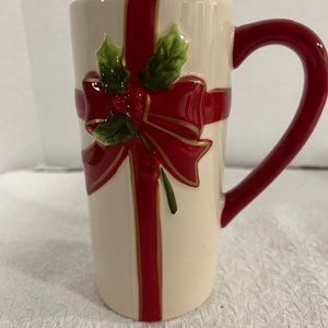 ST NICHOLAS SQUARE LARGE CHRISTMAS BOW CUP/MUG